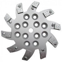 Disc stea cu segmenti diamantati pt. slefuire pardoseli - segment 10 buc DPC - 250 mm - prindere 19mm - DXDH.8501.250.75.010-R Disc stea cu segmenti diamantati pt. slefuire pardoseli - segment 10 buc DPC - 250 mm - prindere 19mm - DXDH.8501.250.75.010-R