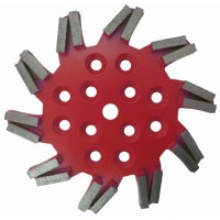 Disc stea cu segmenti diamantati pt. slefuire pardoseli - segment fin - Rosu - 250 mm - prindere 19mm - DXDH.8501.250.11.63 Disc stea cu segmenti diamantati pt. slefuire pardoseli - segment fin - Rosu - 250 mm - prindere 19mm - DXDH.8501.250.11.63