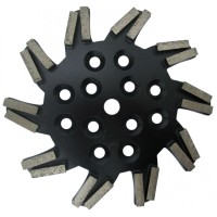 Disc stea cu segmenti diamantati pt. slefuire pardoseli - segment foarte fin - Negru - 250 mm - prindere 19mm - DXDH.8501.250.11.73 Disc stea cu segmenti diamantati pt. slefuire pardoseli - segment foarte fin - Negru - 250 mm - prindere 19mm - DXDH.8501.250.11.73