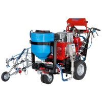 Echipament airless pentru trasat marcaje rutiere Larius Dragon, autopropulsat cu secventiator de linii - 6,5 l/min, rezervor Gravity 50lt Echipament airless pentru trasat marcaje rutiere Larius Dragon, autopropulsat cu secventiator de linii - 6,5 l/min, rezervor Gravity 50lt