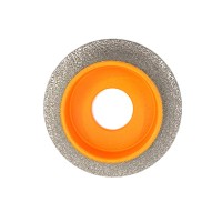 Freza diamantata pentru profilare granit, marmura, gresie Profil Semirotund Half Bullnose, R-15mm, ∅75x22,23mm - DXDY.FPP.HBN15