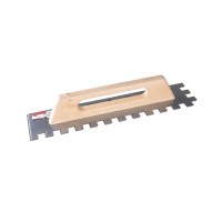 Gletiera dintata cu maner din lemn 48cm, 20mm - RUBI-75962 Gletiera dintata cu maner din lemn 48cm, 20mm - RUBI-75962