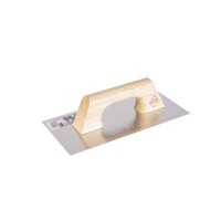 Gletiera dreapta cu muchii ascutite, INOX cu maner din lemn, 30cm - RUBI-74948
