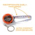 Ruleta Compacta banda metalica cu dublu marcaj, corp transparent cu inel tip breloc, 2m x 13mm - CNO-RUL2X13-KEY [2]
