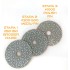 SET 3 paduri / dischete diamantate pt. slefuire uscata in 3 etape Ø100mm #50-1000 - DXDY.DRYPAD.100.3STEP [2]