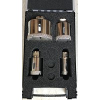 Set carote diamantate pt. gresie portelanata & piatra - diam. 20, 35, 50, 75mm Super Premium - DXDH.80407.S20-75 / 80407.Set