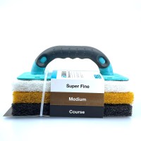 Set Dristi cu Burete / Tampon pentru curatare (1 maner, 3 baze), 250x120mm - BIHUI-CSPK4