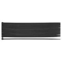 Coliere plastic EXTREME 2,5 × 200 mm, negru, 100 buc.