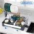 Scurgator de vase, Quasar & Co.®, extensibil, etajat, cu suport pentru cutite/tacamuri/pahare, metal/plastic, 32,5-50 x 35 cm, gri [11]