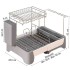 Scurgator de vase, Quasar & Co.®, extensibil, etajat, cu suport pentru cutite/tacamuri/pahare, metal/plastic, 32,5-50 x 35 cm, gri [2]