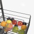 Raft universal depozitare, Quasar & Co.®, cu roti, 3 polite, dreptunghiular, 24 x 36 x 64 cm, metal, negru [6]