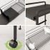 Raft universal depozitare, Quasar & Co.®, cu roti, 3 polite, dreptunghiular, 24 x 36 x 64 cm, metal, negru [4]