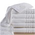 Set 12 prosoape baie corp Quasar & Co.®, 70 x 140 cm, 600 g/mp, hotel quality, 100% bumbac, alb [6]