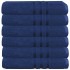 Set 6 prosoape baie Quasar & Co.®, 100% bumbac, 450 g/mp, 70 x 140 cm, albastru royal [3]