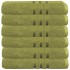 Set 6 prosoape baie Quasar & Co.®, 100% bumbac, 450 g/mp, 70 x 140 cm, verde lime [3]