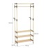 Raft modular universal, Quasar & Co.®, etajera cu polite pentru haine si incaltaminte, lemn, 77 x 28 x 164 cm, natur [5]