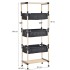 Raft modular universal, Quasar & Co.®, etajera cu 2 polite si 3 compartimente, lemn, 50 x 28 x 120 cm, natur [5]