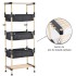 Raft modular universal, Quasar & Co.®, etajera cu 2 polite si 3 compartimente, lemn, 50 x 28 x 120 cm, natur [4]