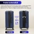 Troler mediu extensibil Quasar & Co.®, 66x41x26-31cm, bagaj de cala, troller avion cu fermoar antifurt, cifru, maner telescopic, geamantan cu 4 roti duble silentioase 360°, valiza ABS 2.8 mm, 2 compartimente cu buzunar, LINE, Bleumarin [9]