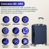 Troler mediu extensibil Quasar & Co.®, 66x41x26-31cm, bagaj de cala, troller avion cu fermoar antifurt, cifru, maner telescopic, geamantan cu 4 roti duble silentioase 360°, valiza ABS 2.8 mm, 2 compartimente cu buzunar, LINE, Bleumarin [6]