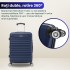 Troler mediu extensibil Quasar & Co.®, 66x41x26-31cm, bagaj de cala, troller avion cu fermoar antifurt, cifru, maner telescopic, geamantan cu 4 roti duble silentioase 360°, valiza ABS 2.8 mm, 2 compartimente cu buzunar, LINE, Bleumarin [4]