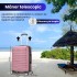 Troler mediu extensibil Quasar & Co.®, 66x41x26-31cm, bagaj de cala, troller avion cu fermoar antifurt, cifru, maner telescopic, geamantan cu 4 roti duble silentioase 360°, valiza ABS 2.8 mm, 2 compartimente cu buzunar, LINE, Roz pudrat [7]