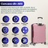 Troler mediu extensibil Quasar & Co.®, 66x41x26-31cm, bagaj de cala, troller avion cu fermoar antifurt, cifru, maner telescopic, geamantan cu 4 roti duble silentioase 360°, valiza ABS 2.8 mm, 2 compartimente cu buzunar, LINE, Roz pudrat [6]