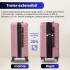 Troler mare extensibil Quasar & Co.®, 77x49x31-36cm, bagaj de cala, troller avion cu fermoar antifurt, cifru, maner telescopic, geamantan cu 4 roti duble silentioase 360°, valiza ABS 2.8 mm, 2 compartimente cu buzunar, LINE, Roz pudrat [10]