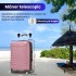 Troler mare extensibil Quasar & Co.®, 77x49x31-36cm, bagaj de cala, troller avion cu fermoar antifurt, cifru, maner telescopic, geamantan cu 4 roti duble silentioase 360°, valiza ABS 2.8 mm, 2 compartimente cu buzunar, LINE, Roz pudrat [7]