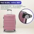 Troler mare extensibil Quasar & Co.®, 77x49x31-36cm, bagaj de cala, troller avion cu fermoar antifurt, cifru, maner telescopic, geamantan cu 4 roti duble silentioase 360°, valiza ABS 2.8 mm, 2 compartimente cu buzunar, LINE, Roz pudrat [4]