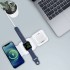 Incarcator wireless magnetic 3 in 1, Quasar & Co.®, universal, pliabil, incarcare rapida 15W, Qi fast wifi charger, 25 x 7,5 x 0,75 cm, alb [2]