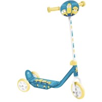Trotineta cu 3 roti, model Minions, max 20 kg, 2+, ghidon reglabil, platforma antialunecare, 54 x 68-73,5 x 23 cm, albastru/galben