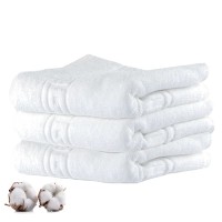 Set 3 prosoape baie fata Quasar & Co.®, 50 x 90 cm, 600 g/mp, hotel quality, 100% bumbac, alb