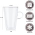 Set 4 cani cu pereti dubli Quasar & Co.®, 400 ml, termorezistente, model drept, transparent [6]