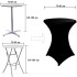 Set 3 huse masa evenimente, Quasar & Co.®, huse elastice, fete de masa elastice pentru masa cocktail, d 75-85 cm, h 110-120 cm, negru [2]