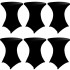 Set 6 huse masa evenimente, Quasar & Co.®, huse elastice, fete de masa elastice pentru masa cocktail, d 75-85 cm, h 110-120 cm, negru [9]