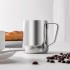 Set 2 cani din inox cu gradatie, latiere pentru spumare cu maner, Quasar & Co.®, cani de lapte sau cappucino, cu cioc, cani pentru bar, cani barista, 350 ml, h 9 cm [12]