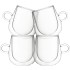 Set 4 cesti cu pereti dubli, Quasar & Co.®, sticla termorezistenta, 250 ml, transparent [5]