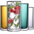 Set 4 pahare cu pereti dubli, Quasar & Co.®, sticla termorezistenta, 250 ml, d 6,5 cm, h 13 cm, multicolor [9]