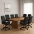 Scaun de birou, Quasar & Co.®, ergonomic, manere rabatabile, sezut si spatar buretat, inaltime reglabila, scaune 5 roti pivotante, rotativ, sistem rotire 360°, piele ecologica, GAMA, bej [4]
