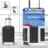Troler cabina avion Quasar & Co.®, 40x30x20cm, bagaj de mana, troller cu fermoar sigur, cifru, maner telescopic lung, geamantan cu 4 roti duble, detasabile, 360°, valiza ABS 2.8 mm, rezistent, 2 compartimente cu buzunar, 10kg, LINE, negru [9]