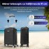 Troler cabina avion Quasar & Co.®, 40x30x20cm, bagaj de mana, troller cu fermoar sigur, cifru, maner telescopic lung, geamantan cu 4 roti duble, detasabile, 360°, valiza ABS 2.8 mm, rezistent, 2 compartimente cu buzunar, 10kg, LINE, negru [7]