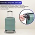 Troler cabina avion Quasar & Co.®, 40x30x20cm, bagaj de mana, troller cu fermoar sigur, cifru, maner telescopic lung, geamantan cu 4 roti duble, detasabile, 360°, valiza ABS 2.8 mm, rezistent, 2 compartimente cu buzunar, 10kg, LINE, turcoaz [4]