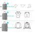 Set 6 huse organizare bagaj, Quasar & Co.®, impermeabile, sistem compresie/extensie cu fermoar, gri [2]