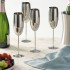 Set 4 pahare sampanie, Quasar & Co.®, otel inoxidabil, h 25 cm, 260 ml, argintiu [2]