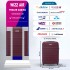Troler cabina avion Quasar & Co.®, 55x36x20cm, bagaj de mana, troller cu fermoar antifurt, cifru, maner telescopic lung, geamantan cu 4 roti duble silentioase 360°, valiza ABS 2.8 mm, rezistent, 2 compartimente cu buzunar, 10kg, LINE, visiniu [10]