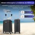 Set 2 trolere cabina, Quasar & Co.®, 40x30x20 cm cu roti detasabile si 55x36x20 cm, bagaj de mana, troller cu fermoar antifurt, cifru, maner telescopic lung, geamantan 4 roti duble 360°, valiza ABS 2.8 mm rezistent, 10kg, LINE, Negru [6]