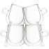 Set 4 cani cu pereti dubli cu 4 lingurite, Quasar & Co.®, sticla termorezistenta, 250 ml, transparent [6]