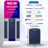 Troler cabina avion Quasar & Co.®, 55x36x20cm, bagaj de mana, troller cu fermoar antifurt, cifru, maner telescopic lung, geamantan cu 4 roti duble silentioase 360°, valiza ABS 2.8 mm, rezistent, 2 compartimente cu buzunar, 10kg, LINE, bleumarin [10]