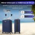 Troler cabina avion Quasar & Co.®, 55x36x20cm, bagaj de mana, troller cu fermoar antifurt, cifru, maner telescopic lung, geamantan cu 4 roti duble silentioase 360°, valiza ABS 2.8 mm, rezistent, 2 compartimente cu buzunar, 10kg, LINE, bleumarin [8]